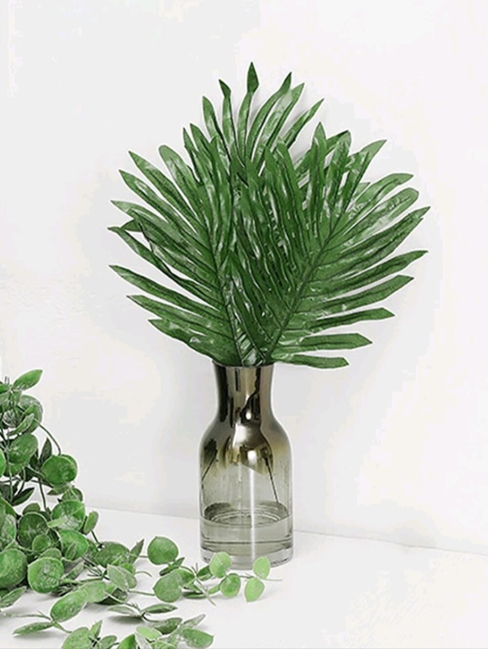 20 Pcs Artificial Palm Leaves Tropical Greenery Plant Decor